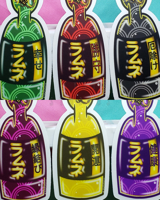 Omamori Ramune Inspired Stickers