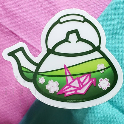 Paper bird tea Sticker