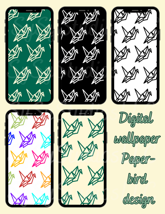 Paper-Bird Wallpaper Design